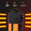 Vestes pour hommes Gilet chaud pour hommes et femmes Veste en coton décontractée à col haut avec contrôle intelligent de charge USB