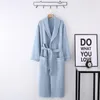 Vêtements de nuit pour hommes hiver coton robe peignoir pour hommes solide laple air épais chaud kimono chemise de nuit pyjamas amples vêtements de maison