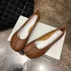 Brand Casual Shoes Design Design Couather for Women 2022 Autumn e Winter New Bottom Bottom Sapas de balé rasa de boca rasa