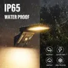 Garden Decorations LED Outdoor Solar Wall Light IP65 Waterproof with Remote Control Motion Sensor Street for Courtyard Garage Corridor 221025