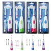 Bath Accessory Set Waterproof Rotating Electric Toothbrush With 3 Brush Head