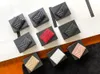 Tasarımcı Kredi Kartları Vaka Kimlik Kartı Sahipleri Banka Kartları Kadınlar Mini Para Çantaları 9 Renk Tahıl Deseni Orijinal Deri Cüzdan Lady Cüzdan Debriyaj Cüzdanları