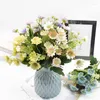 Decorative Flowers 6 Forks 15 Heads Daisy Bouquet High Quality Artificial Vases For Home Decoration Accessories Diy Wedding Christmas Gift