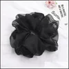 Hair Accessories Korean Organza Scrunchies Hair Rope Women Elastic Bands Fashion Rubber Band Bracelet Accessories For Girls Tie Drop Dhl8V