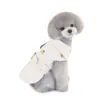 Cachorro Vestuário Casaco Trincheira Pet Jaqueta Outono Inverno Roupas Para Cães Pequenos Yorkie Cinto Decoração Filhote De Cachorro Gato Traje Poodle Chihuahua Roupas