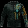 Heren Hoodies Heren sweatshirts Spring en Autumn Street Warrior Tattoo Fashion Sports Suit Gepersonaliseerd Custom 3D -printen