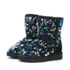 Stivali Stivali da neve per bambini 5825 paillettes tridimensionali scarpe per bambini scarpe di cotone per ragazzi in autunno e inverno ragazze T221026