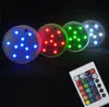 5050 SMD 10 LED Veilleuses Submersibles Bougie Lampe Télécommande Multicolore Floral Vase Base Étanche Lumière De Mariage Fête D'anniversaire Décoration