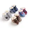 First Walkers Born Baby Shoes Winter Plus Velvet Warm Ragazzi e ragazze Simpatico peluche antiscivolo con suola morbida