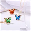 Pendentif Colliers Mignon Papillon Pendentif Collier Pour Les Femmes Cocktail Déclaration Street Style Mode Coréenne Bijoux Cadeaux Drop Dhgq2