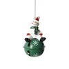 Fournitures de fête nordique petites cloches de noël décorations bonhomme de neige père noël wapiti métal Jingle pour artisanat créatif arbre pendentif