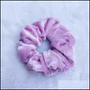 Bandos de borracha de cabelo elegante veet scrunchie scrunchie girls meninas elásticas elásticas de borracha acessórios de goma amarração corda rabo de cavalo hea dhnm2