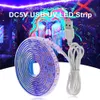 UV LEDストリップライト5V DC 2835 2M防水紫リボン紫外線USBロープテープDJ蛍光