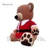 Outdoor Cute Large Inflatable Brown Bear Christmas Cartoon Mascot Model Air Blow Up Teddy Bear Balloon For Shopping Center Decoration