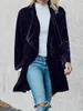 Gabardinas para mujer 2022 Otoño Invierno abrigo para mujer moda Color sólido lana suave cálido cortavientos largo mujer Denim