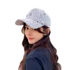 Ball Caps Women Sequins Baseball Outdoor Mesh Breathable Sun Visors Cap Cycling Hats Adjustable Snapback Hip Hop