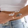 Bangle 2 stks/set kpop zilveren kleur vlinder manchet armbanden armbanden imitatie parel vriendschap voor vrouwen charme pols sieraden