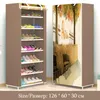 Rangement de vêtements Non-tissé Organisateur de chaussures Rack 7 niveaux amovible et portable Design multicolore personnalisé