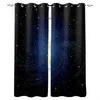 Curtain & Drapes Milky Way Vortex Spots Dense Window Treatments Curtains Valance Blinds Bedroom Kids Room Decor