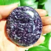 Dekorativa figurer Natural Stone Lilac Purple Cloud Mother Palm Voodoo Spirit Meditation Energy Feng Shui Crystal Room Ornament