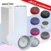 US warehouse Small Pack 20oz Sublimation Bluetooth Speaker Tumbler 9pcs Blank Design Cup White Portable Wireless Speakers Travel Mug Smart Music Cups Straw