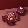Cadeau cadeau 3D Cherry Blossom Candy Boîtes Élégant Boîte à fleurs faite à la main Souhaits Anniversaire Mariage Floral Party Favor Emballage