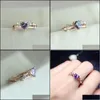 Обручальные кольца обручальные кольца фиолетовое сердце кубическое циркон для женщин модные украшения розовое золото обручальное