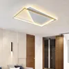 Chandeliers Modern LED Chandelier For Living Room Bedroom Dining Kitchen Ceiling Lamp Simple Gold Rectangle Design Remote Control Light