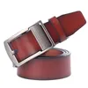 Bälten Double Side Men Leather Belt High Quality Luxury Designer Fashion Classice Vintage Pin Buckle Man