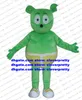 Green Gummy Bear Gummibar Mascot Costume Adult Cartoon Character Outfit Suit Commercial Promotion Routine Press Briefing No.4600