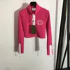 Women Zipper Designer Tracksuits 2 Colour Cardigan Jacket Jacket