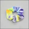 Hair Rubber Bands Printed Scrunchie Elastic Band For Girl Hairbands Ponytail Holder Headband Headwear Hair Accessories 11 Colors Dro Dh02G