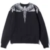 Sweater Marcelos Burlon High Quality Tide Br Mb Bodysuit Couple Men Women Water Drop Black White Yin and Yang Flame Wing Feather Long Sleeve
