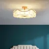 Lustres français rétro pastorale plafonnier maison perle coquille verre moderne minimaliste chambre principale lampes d'étude secondaire