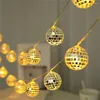 Cordes 3M 20LED miroir Disco boule fée guirlande lumineuse à piles guirlande de verre pour la fête à la maison décor d'arbre de noël