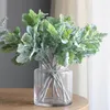 Decorative Flowers 33cm Nordic Wind Artificial Plants Bunch Eucalyptus Money Leaf Home Wedding Deco Flower Arrangement Pography Props Gray