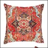 Pillow Case Pillow Case Christmas Throw Pillowcase Er Persian Style Linen Cases Mticolor Cushion For Sofa Bedroom Home El Decor Drop Dhxuy