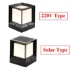 Aliuminum Solar Post Cap Lights Outdoor Garden Fence Pillar Lamp Landscape Villa Patio Waterproof Column Head Light