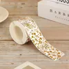 Gift Wrap 50pcs Rectangle Gold Business Label Stickers Paper Cute Thank You For Baking Packaging Seal Labels Stationery