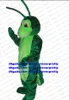 Green Grasshopper Mascot Costume Mascotte Katydid Locust Cricket Acridid Adult Cartoon Character Outfit Suit Play Games THEME PARK No.2569