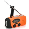 Hand Crank Flashlight Emergency USB Charging Dynamo Touch LED Reading Light SOS Alarm NOAA/AM/FM Weather Solar Radio