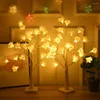 Cordes 60cm Arbre de Noël artificiel Lumière 24LED Orchidée Glowing Bonsai Chambre Décoration Nuit romantique pour le mariage