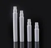 Bottiglie spray per campioni vuote all'ingrosso 2 ml 3 ml 4 ml 5 ml Fiale per bottiglie di profumo in plastica bianca 1000 pz/lotto SN3027