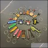 Keychains Lanyards Guitar Keychain Man Women Punk Violin Musical Instrument Sile Pendant Keyring Holder Friends Gifts Bag Jewelry Dhpbg