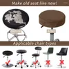 Chair Covers Stretch Round Cover Bar Stool Elastic Seat Slipcovers For El Family Kitchen Coffee Shop Decoration