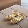 Flat Shoes Summer Girls Bead Flats Fling Princess Baby Dance Kids Sandals Children Wedding Gold Silver Size 21-30