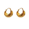 Hoop Earrings For Women Girls 2022 Trend Gold Metal Circle Irregular Unusual Jewelry Gift Swirl Piercing Accesories