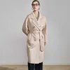 Max designer cappotto in lana d'acqua da donna lungo in cashmere con risvolto giacca termica moda giacca a vento