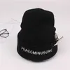 Beanie/Skull Caps Kpop G Dragon Embroidery Knitted Hat Peaceminusone Novelty Beanies Fans Collection T221020