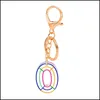 Keychains Lanyards Dhs Women Keychains 26 Acrylic Rainbow Words Handbag English Letter Keyring Charms Drop Delivery 2022 Fashion A Dh5Hz